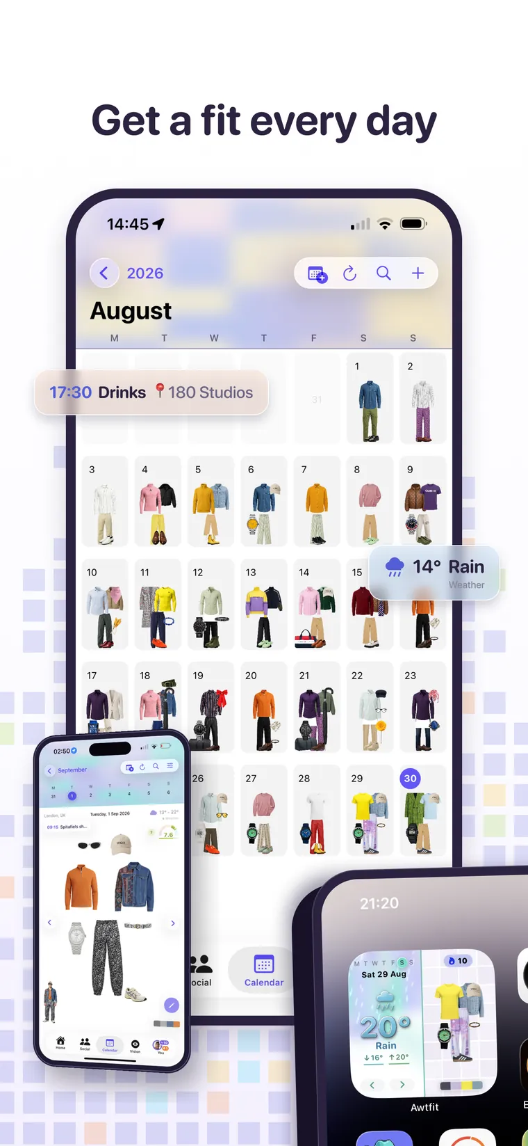 A planned week, in one tap in the Awtfit app