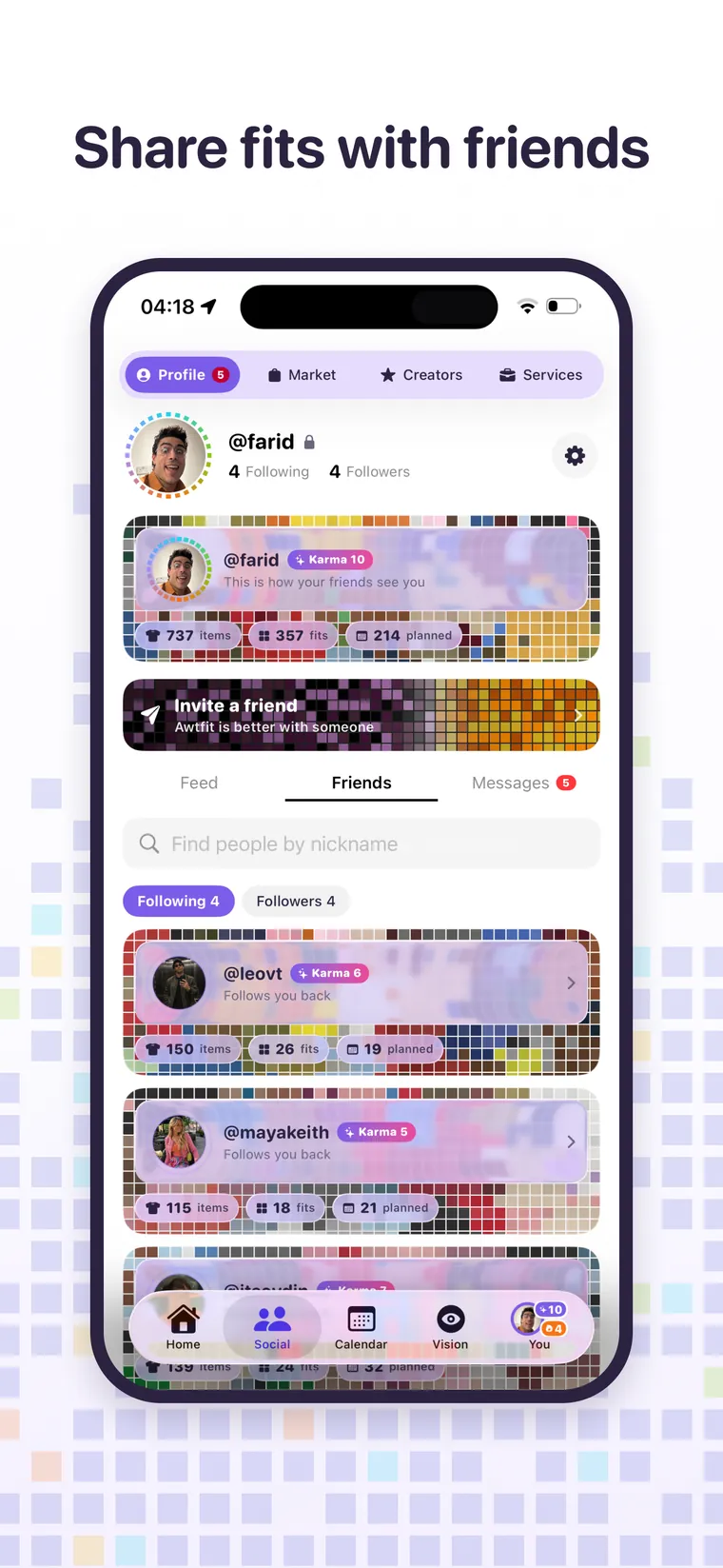 Better with people in it in the Awtfit app